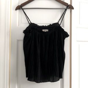 Madewell Black M Accordion Strappy Tank